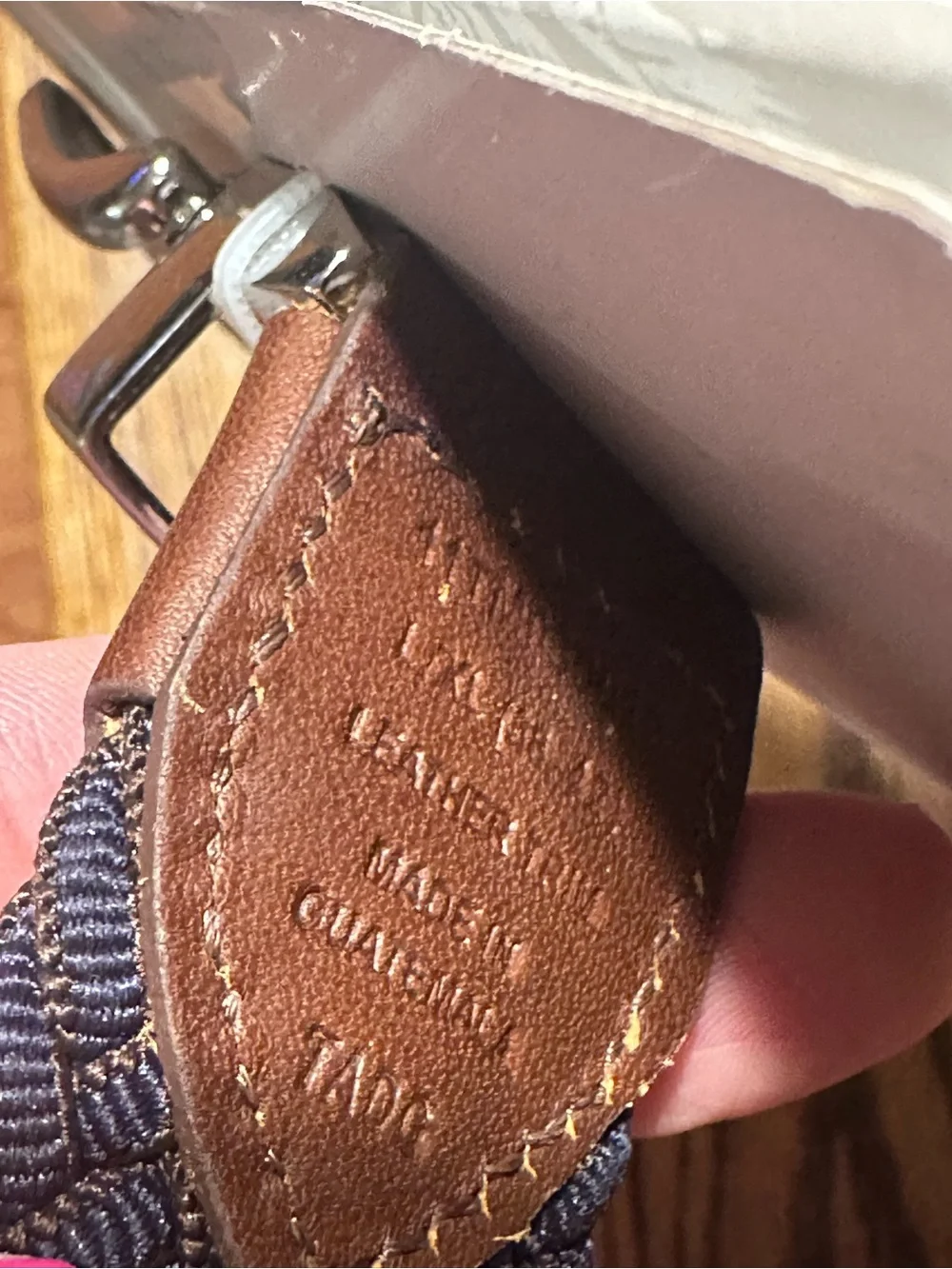 Tommy Bahama Brown Black Stretch Reversible Belt leather trim size L/XL 40-44